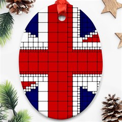 Union Jack Flag Uk Patriotic Oval Ornament (two Sides) by Celenk