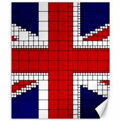 Union Jack Flag Uk Patriotic Canvas 8  X 10  by Celenk