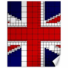 Union Jack Flag Uk Patriotic Canvas 11  X 14  by Celenk