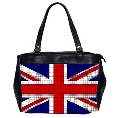 Union Jack Flag Uk Patriotic Oversize Office Handbag (2 Sides) by Celenk