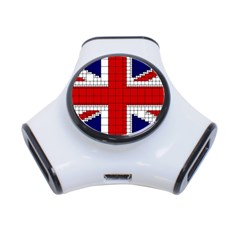 Union Jack Flag Uk Patriotic 3-port Usb Hub by Celenk