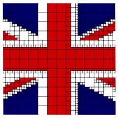 Union Jack Flag Uk Patriotic Wooden Puzzle Square by Celenk