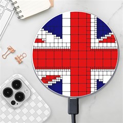 Union Jack Flag Uk Patriotic Wireless Fast Charger(white) by Celenk