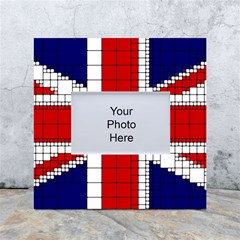 Union Jack Flag Uk Patriotic White Box Photo Frame 4  X 6  by Celenk