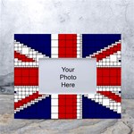 Union Jack Flag Uk Patriotic White Tabletop Photo Frame 4 x6  Front