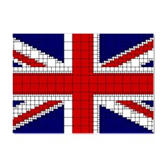 Union Jack Flag Uk Patriotic Crystal Sticker (a4) by Celenk