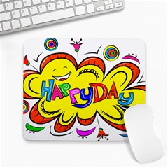 Happy Happiness Child Smile Joy Large Mousepad by Celenk