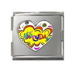 Happy Happiness Child Smile Joy Mega Link Heart Italian Charm (18mm) by Celenk