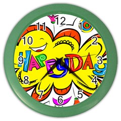 Happy Happiness Child Smile Joy Color Wall Clock by Celenk