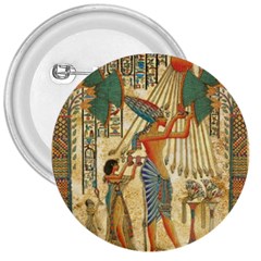 Egyptian Man Sun God Ra Amun 3  Buttons by Celenk