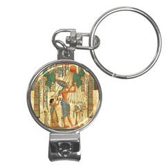 Egyptian Man Sun God Ra Amun Nail Clippers Key Chain by Celenk