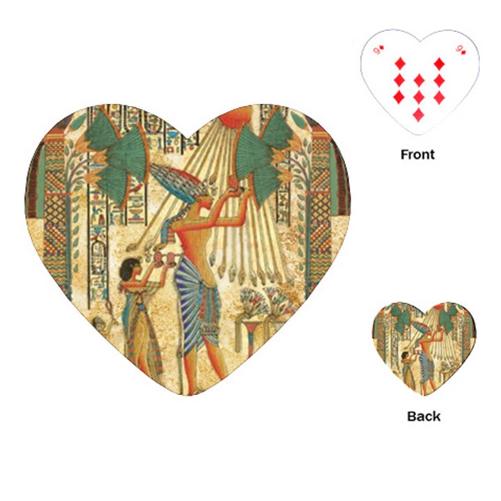 Egyptian Man Sun God Ra Amun Playing Cards Single Design (Heart)