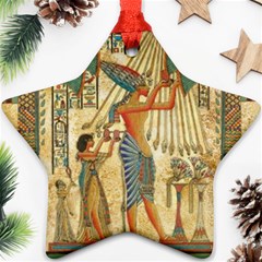 Egyptian Man Sun God Ra Amun Star Ornament (two Sides) by Celenk