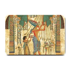 Egyptian Man Sun God Ra Amun Small Doormat by Celenk