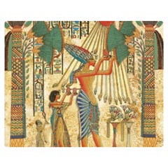 Egyptian Man Sun God Ra Amun Premium Plush Fleece Blanket (medium) by Celenk