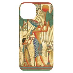 Egyptian Man Sun God Ra Amun Iphone 14 Black Uv Print Case by Celenk