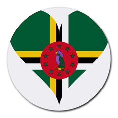 Heart Love Flag Antilles Island Round Mousepad by Celenk