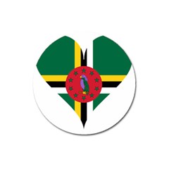 Heart Love Flag Antilles Island Magnet 3  (round) by Celenk