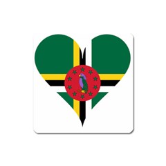 Heart Love Flag Antilles Island Square Magnet by Celenk