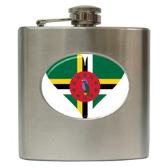 Heart Love Flag Antilles Island Hip Flask (6 Oz) by Celenk