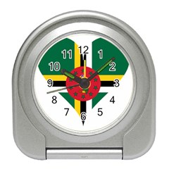 Heart Love Flag Antilles Island Travel Alarm Clock by Celenk