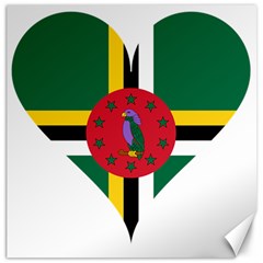 Heart Love Flag Antilles Island Canvas 20  X 20  by Celenk