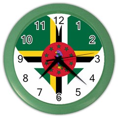 Heart Love Flag Antilles Island Color Wall Clock by Celenk