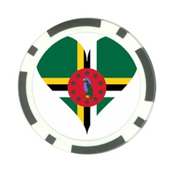 Heart Love Flag Antilles Island Poker Chip Card Guard (10 Pack) by Celenk