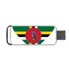 Heart Love Flag Antilles Island Portable Usb Flash (one Side) by Celenk