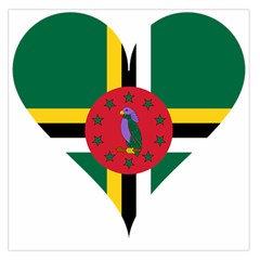 Heart Love Flag Antilles Island Square Satin Scarf (36  X 36 ) by Celenk