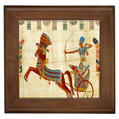 Egyptian Tutunkhamun Pharaoh Design Framed Tile by Celenk