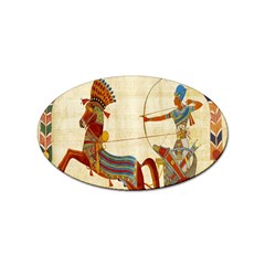 Egyptian Tutunkhamun Pharaoh Design Sticker (oval) by Celenk