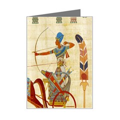 Egyptian Tutunkhamun Pharaoh Design Mini Greeting Card by Celenk