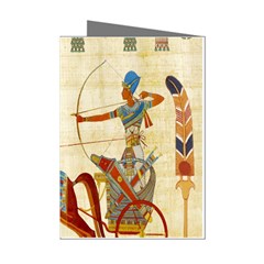 Egyptian Tutunkhamun Pharaoh Design Mini Greeting Cards (pkg Of 8) by Celenk