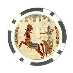 Egyptian Tutunkhamun Pharaoh Design Poker Chip Card Guard by Celenk