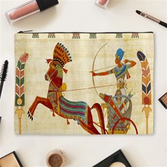 Egyptian Tutunkhamun Pharaoh Design Cosmetic Bag (xl) by Celenk