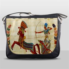 Egyptian Tutunkhamun Pharaoh Design Messenger Bag by Celenk