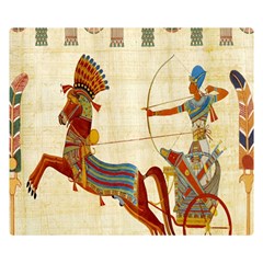 Egyptian Tutunkhamun Pharaoh Design Two Sides Premium Plush Fleece Blanket (small) by Celenk