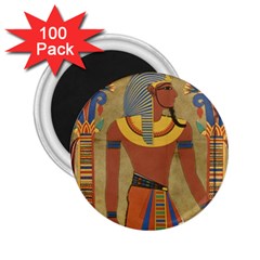 Egyptian Tutunkhamun Pharaoh Design 2 25  Magnets (100 Pack)  by Celenk