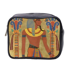 Egyptian Tutunkhamun Pharaoh Design Mini Toiletries Bag (two Sides) by Celenk