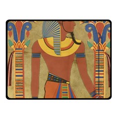 Egyptian Tutunkhamun Pharaoh Design Fleece Blanket (small) by Celenk