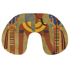 Egyptian Tutunkhamun Pharaoh Design Travel Neck Pillow by Celenk