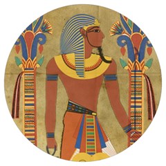 Egyptian Tutunkhamun Pharaoh Design Round Trivet by Celenk