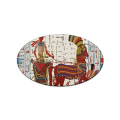 Egyptian Tutunkhamun Pharaoh Design Sticker (oval) by Celenk