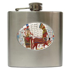 Egyptian Tutunkhamun Pharaoh Design Hip Flask (6 Oz) by Celenk