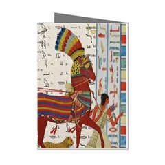 Egyptian Tutunkhamun Pharaoh Design Mini Greeting Cards (pkg Of 8) by Celenk