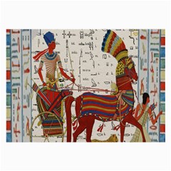 Egyptian Tutunkhamun Pharaoh Design Large Glasses Cloth (2 Sides) by Celenk