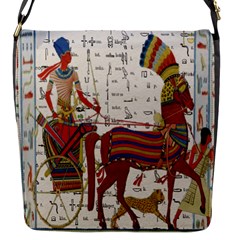 Egyptian Tutunkhamun Pharaoh Design Flap Closure Messenger Bag (s) by Celenk