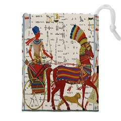 Egyptian Tutunkhamun Pharaoh Design Drawstring Pouch (5xl) by Celenk