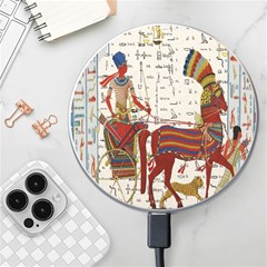 Egyptian Tutunkhamun Pharaoh Design Wireless Fast Charger(white) by Celenk